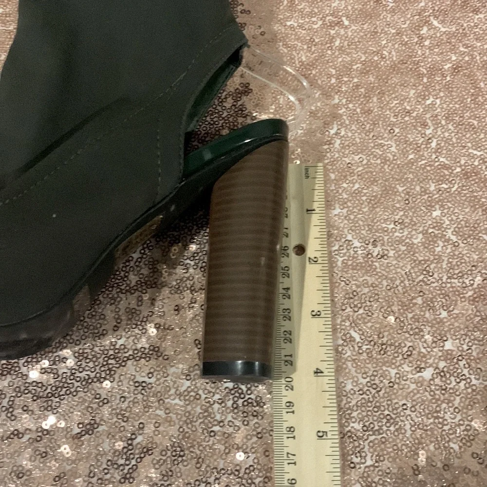 Cape Robbin Olive Connie-3 Peep Toe & Heel Lycra Elastic Bootie-SZ 6.5 - Picture 6 of 7